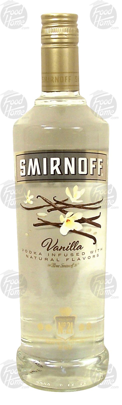 Smirnoff No. 21 vanilla flavored vodka, 35% alc. by vol. Full-Size Picture